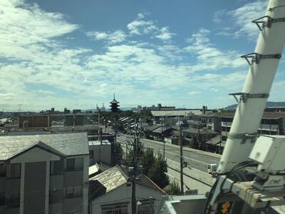 東寺を車窓から眺めてて